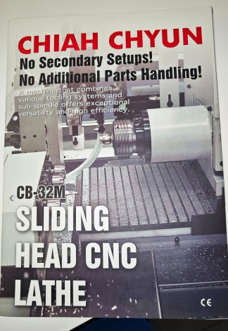 CHIAH CHYUN CB-32M 7-AXIS CNC SLIDING HEAD LATHE