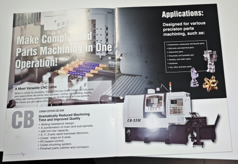 CHIAH CHYUN CB-32M 7-AXIS CNC SLIDING HEAD LATHE