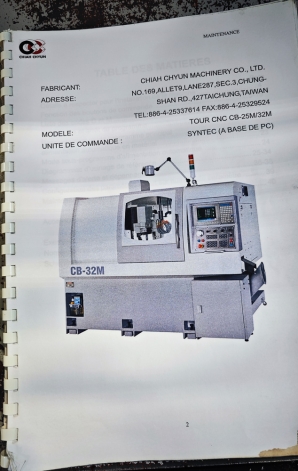 CHIAH CHYUN CB-32M 7-AXIS CNC SLIDING HEAD LATHE